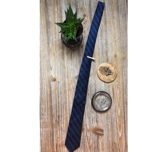 Express blue and black tie with diagonal stripes